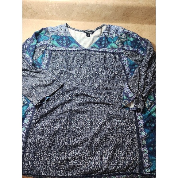 Lucky Brand SZ 1X tunic top Boho Peasant hippie‎ whimsical Grunge - Picture 6 of 8